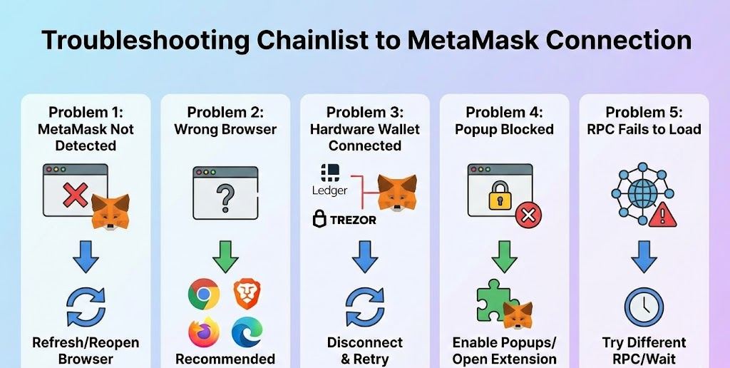 What to Do If Chainlist Cannot Connect to MetaMask