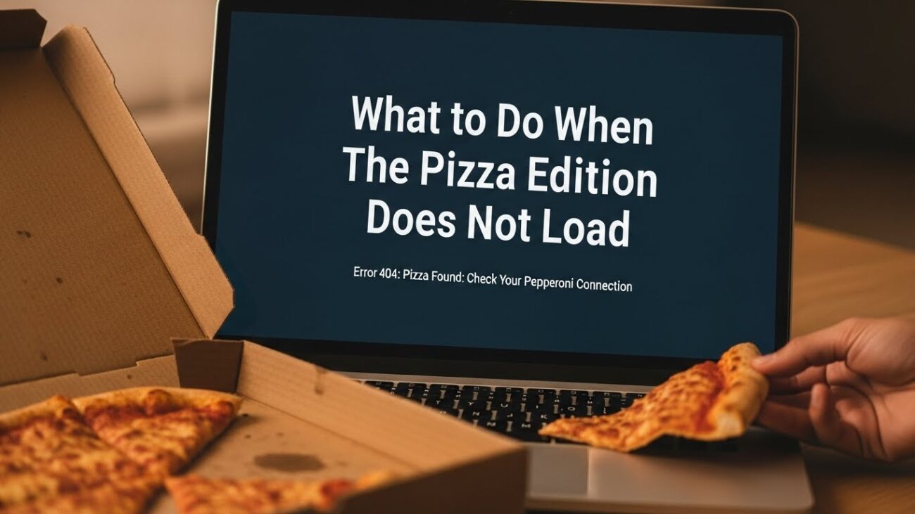 What to Do When The Pizza Edition Does not Load