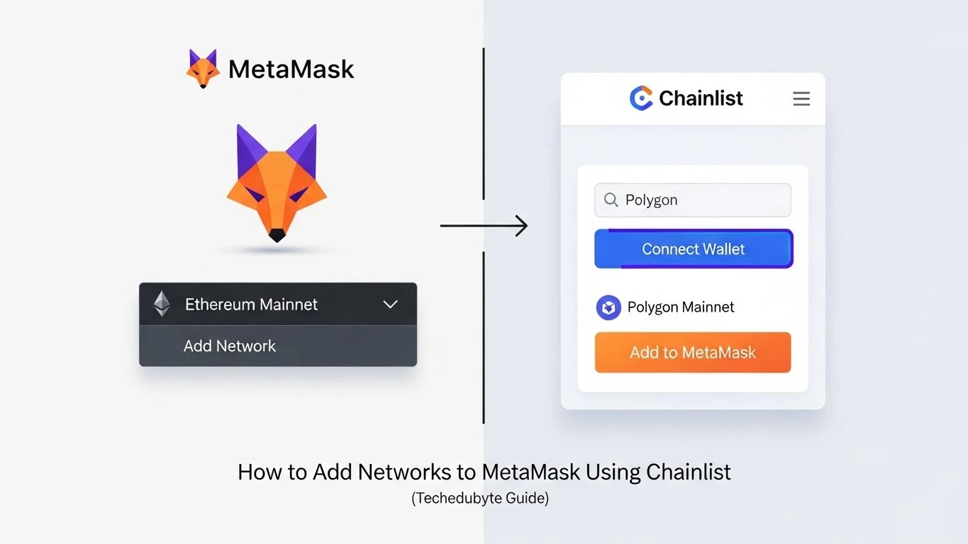 How to Add Networks to MetaMask Using Chainlist (Techedubyte Guide)